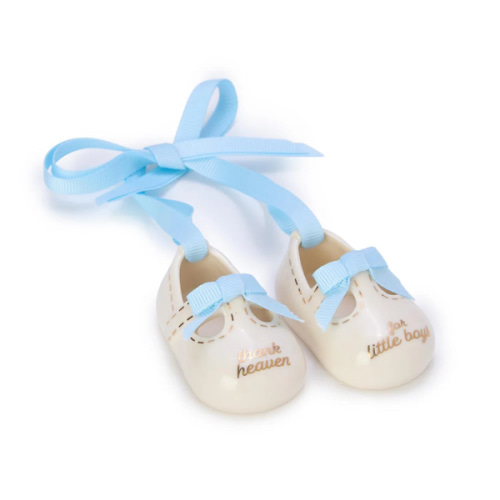 THANK HEAVEN PAIR OF BABY SHOES KEEPSAKE ORNAMENT IN GIFT BOX