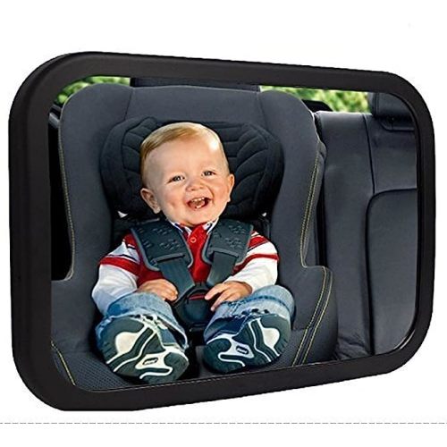 Shynerk Baby Car Mirror, Rear Facing Car Seat Mirror Safety for Infant Newborn, Baby Mirror with Wide Rearview, Shatterproof & Easy Assembled Crash Tested - Black