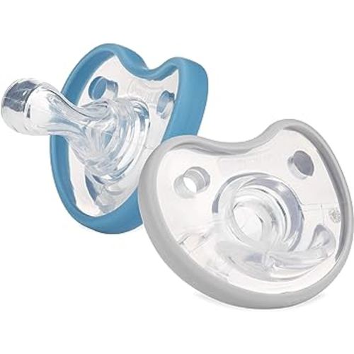 Dr. Talbot's Soft-Flex Orthodontic Pacifiers 6-12 Months, Blue/Gray, 2 Pack
