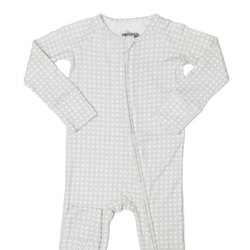 Sleep Romper - Gingham (Mint) - Newborn