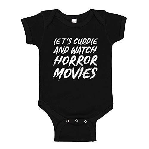 Let's Cuddle and Watch Horror Movies Baby Bodysuit or Toddler T-Shirt Halloween Spooky Baby Clothes