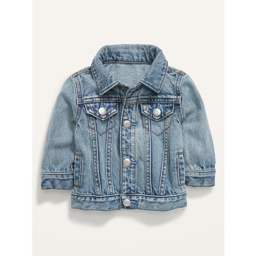 Unisex Light-Wash Jean Jacket for Baby