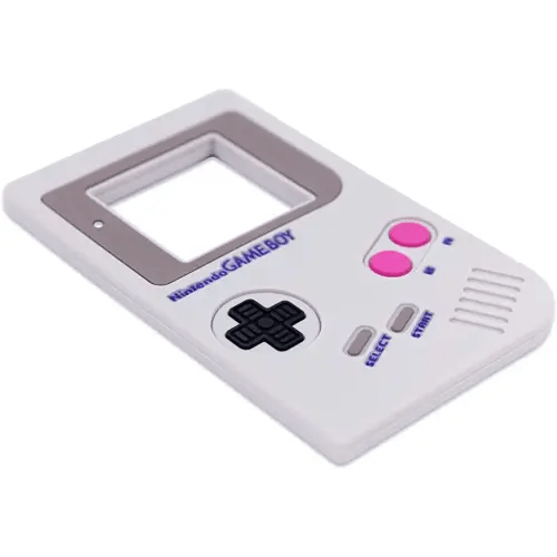 Bumkins Silicone Teether, Nintendo Textured, Soft, Flexible, Sensory, Gum Soothing – Game Boy