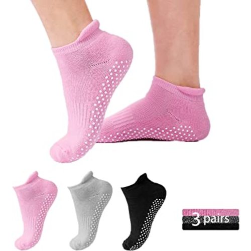 Pilates Socks for Women Yoga Non Slip Hospital Socks with Grippers for Women Grippy Sticky Socks