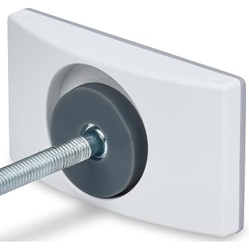 Wall Nanny - Baby Gate Wall Protector (Made in USA) Protect Walls from Pet Gates & Dog Gates - No Safety Hazard on Spindles - for Child Pressure Mounted Baby Gate for Stairs Cup Guard - White, 4 Pack