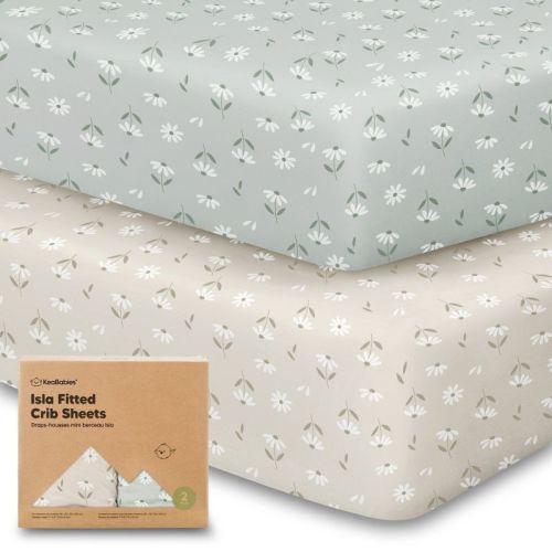 KeaBabies 2pk Isla Fitted Crib Sheets for Boys, Girls, Baby Crib Sheet, Fits Standard Nursery Crib Mattresses (KeaSafari)