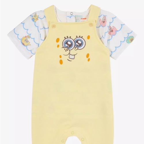 SpongeBob SquarePants Chibi SpongeBob Infant T-Shirt and Overall Set - BoxLunch Exclusive | BoxLunch