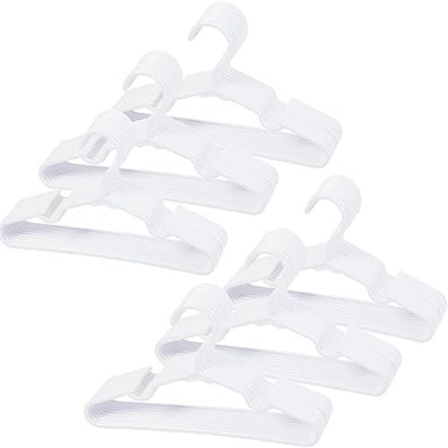 60 pcs White Baby Nursery Closet Hangers,Non-Slip Laundry Infant Pant Hanger for Newborn Clothes,Ultra-Thin Child Coat Hanger for Girl Boy Toddler Kid
