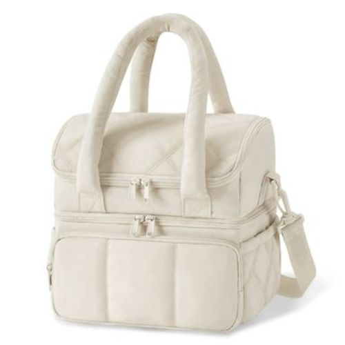 EcoSummer Large Insulated Lunch Bag for Adults – Leakproof Double-Layer Tote with Full Open Design.