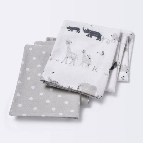 Flannel Blanket Larger Size 2pk - Cloud Island™ Two by Two Animals