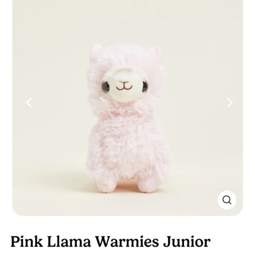 Microwavable Pink Llama Warmies Junior | Warmies USA
