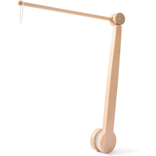 Baby Crib Mobile Arm,HBM 19-37 inches Wooden Mobile Arm for Crib Mobile Hanger for Crib Baby Girl Nursery Decor