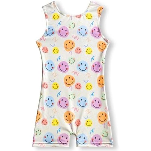 Gymnastics Leotards for Girls 2T 3T 4T 5T 6T 7T 8T Toddler Tumbling Outfit Biketard Unitard with Shorts Multiple Colors