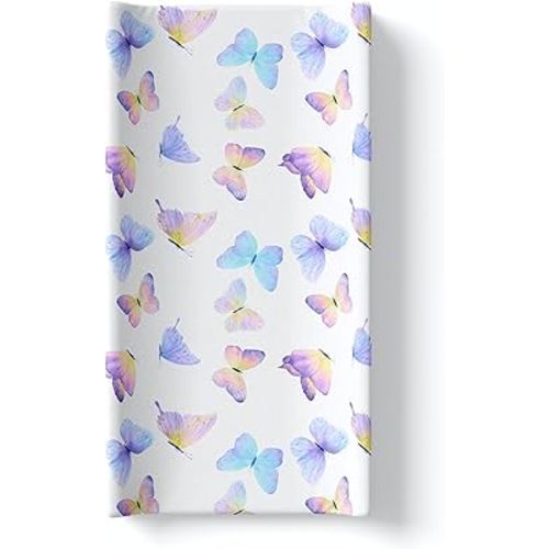 Baby Infant Changing Pad Cover Pad Liner Ultra Soft Breathable Changing Table Cover Boy Girl Neutral (Butterfly)