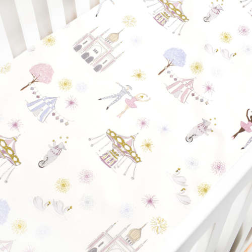 Adventures in Wonderland Crib Sheet - Rose | Gooselings