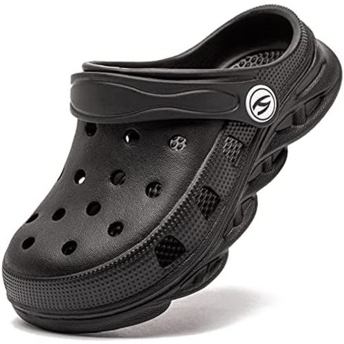 HOBIBEAR Boys and Girls Classic Graphic Garden Clogs Slip on Water Shoes(Toddler/Little Kids/Big Kids)