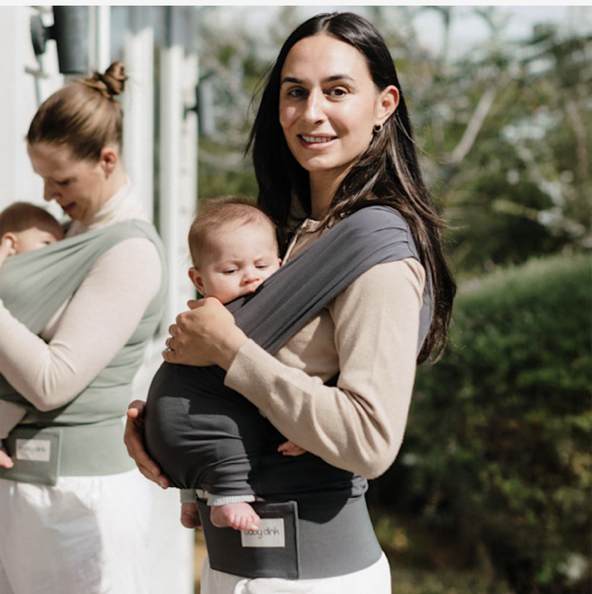 BabyDink T-Shirt Newborn Wrap Carrier - Slate, XL