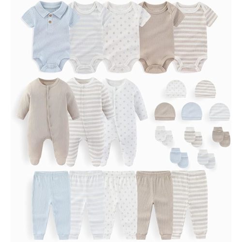 JELYLOVE Unisex Baby Boy Girl Clohtes Pants Sets 23 pack Cotton Casual New born Clothing Comfort Infant Birthday Outfit