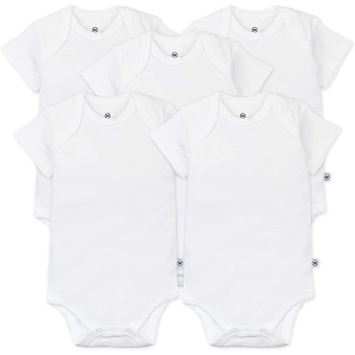 Honestbaby unisex-baby Organic Cotton Short Sleeve Bodysuits Multi Pack
