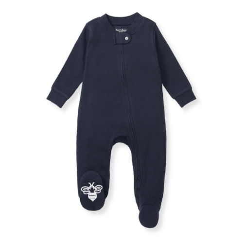 Solid Rib Organic Cotton Sleep And Play - Midnight, Newborn
