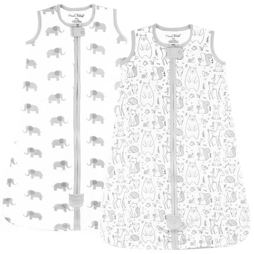 Mama Cheetah Saco de dormir para bebé de 0.5 TOG, manta de algodón orgánico con cremallera bidireccional, saco de dormir de transición para bebé recién nacido, niño y niña, 0-3 meses