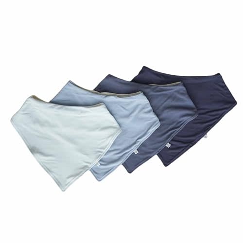 Caden Lane Bandana Bibs for Toddler Boys & Girls - 4 - Pack Ultra Absorbent Bandana Bib Sets for Babies