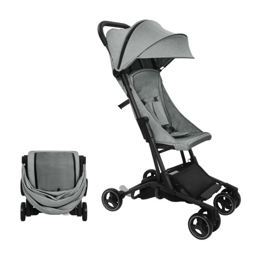 HARPPA Lightweight Travel Stroller, Compact Umbrella Stroller for Babies, Easy Folding, Lightgray