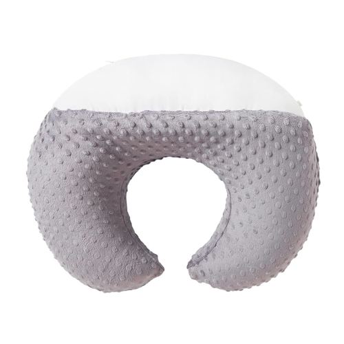 Nursing Pillow and Positioner for Breastfeeding, Ultra Soft Baby Breastfeeding Pillows for More Support for Mom and Baby, with Premium Removable Cover (Rose Gray)
