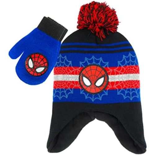 Marvel Spider-Man Boys Winter Hat and Mitten Set, Beanie Hat and Gloves