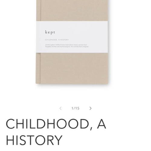 CHILDHOOD, A HISTORY BABY MEMORY BOOK