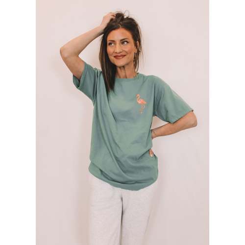Get Your Pink Back Pigment Green Tee