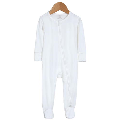 SXCXLSA Newborn Infant Baby Footed Pajamas Zipper Romper Long Sleeve Bamboo Fiber Sleeper Jumpsuit for Boys and Girls