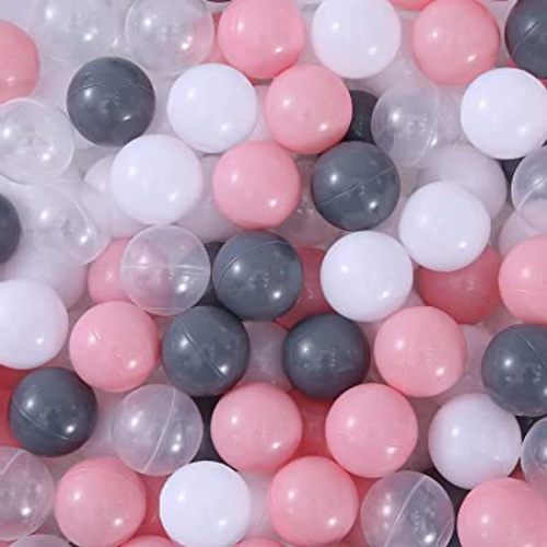 MoonxHome Ball Pit Balls Crush Proof Plastic Toy Balls Macaron Ocean Balls 2.15 Inch Pack of 100