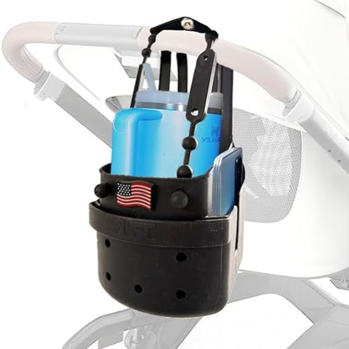Drink Keeper Universal XL Drink Cup Holder | Extra Large with Phone Side Pockets | Perfect for Beach or Lounge Chair | Stroller Cup Phone Holder | Hold Accessories for Boat, Kitchen, Office, or Car