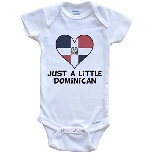 Just A Little Dominican One Piece Baby Bodysuit - Funny Dominican Republic Flag Baby Bodysuit