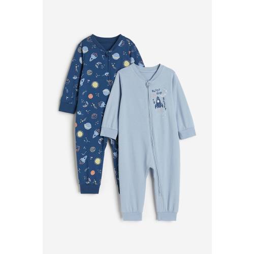 2-PACK COTTON PAJAMA JUMPSUITS