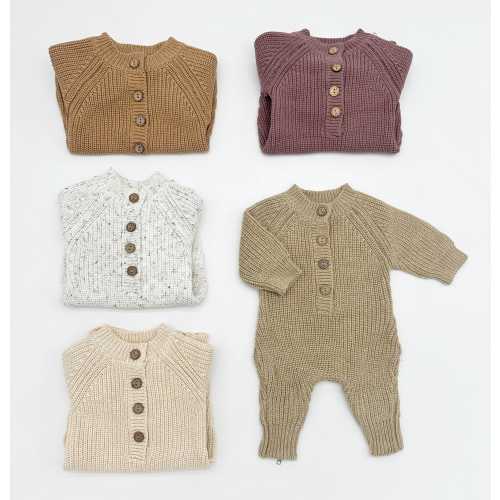 Baby knit Jumpsuit outfit zipper functional | Combo Options| Beanie booties Jumper| HARPER Jumper