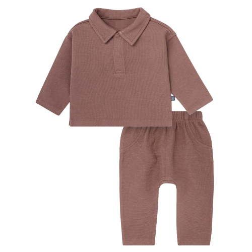 Modern Moments by Gerber Baby Boy Johnny Collar Top and Bottom Set, Sizes 0/3 Months - 24 Months