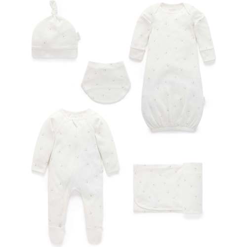 Welcome Baby Gift Pack 5 Piece Vanilla Bear - Purebaby Mixed Apparel Set | Maisonette