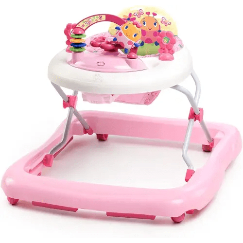 Bright Starts JuneBerry Walk-A-Bout Baby Walker and Entertainer, Removeable Floor Toy, with Easy Fold Frame for Storage, Ages 6 Months +