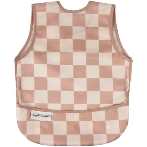 Tiny Twinkle Mess Proof Baby Bib - Waterproof Toddler and Baby Apron Bib - Machine Washable - PFAS and BPA Free