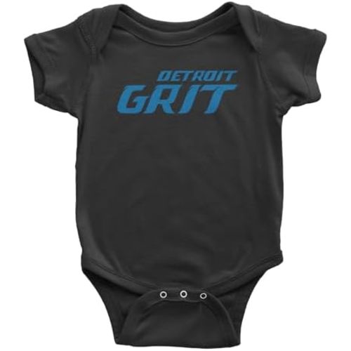 Expression Tees Grit Detroit Football Hard Knocks Infant One-Piece Bodysuit and ToddlerT-shirt, Soft Cotton, Comfortable Fit