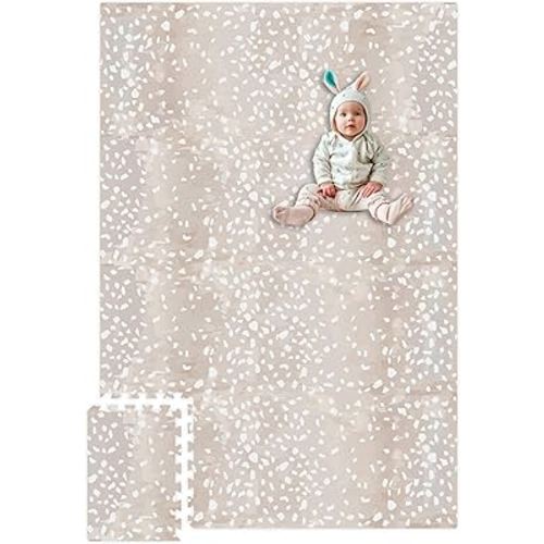 Premium Soft Foam Play Mat for Baby, 5.6 x 4 ft , Easy to Clean - The Perfect Modern Foam Playmat Fits Nicely with Your Kids Playroom Or Home Decor 0.5" Thickness (Terrazzo)