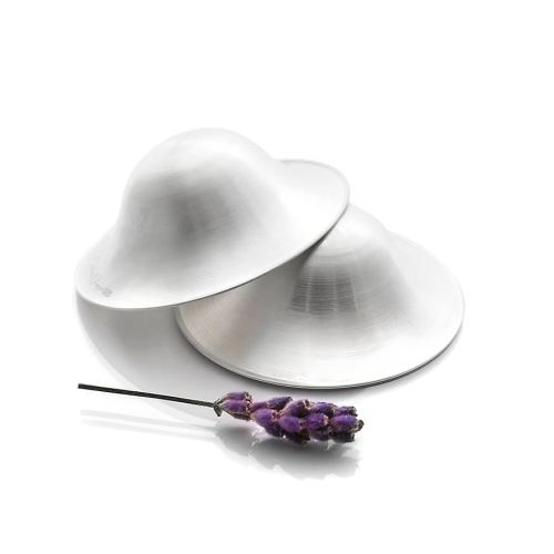 Silver Nursing Cups Nipple Cover Nipple Soother for Newborn Breastfeeding Moms, The Original 925 Silver Nursing Cups