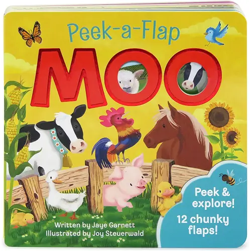 Moo: Peek-a-Flap Children's Board Book