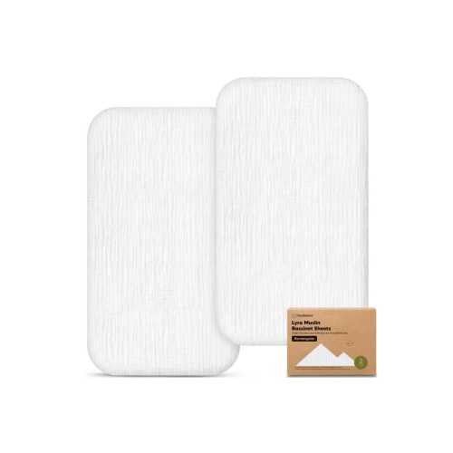 2-Pack Lyra Muslin Bassinet Sheets, One Size