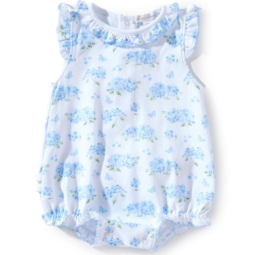 Kissy Kissy Baby Girls Newborn-24 Months Flutter-Sleeve Hydrangea-Printed Bodysuit