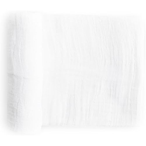 Little Unicorn - Cotton Muslin Swaddle Blanket | Single | 100% Cotton | Super Soft | Newborns and Infants | 47" x 47" | Unisex (White)