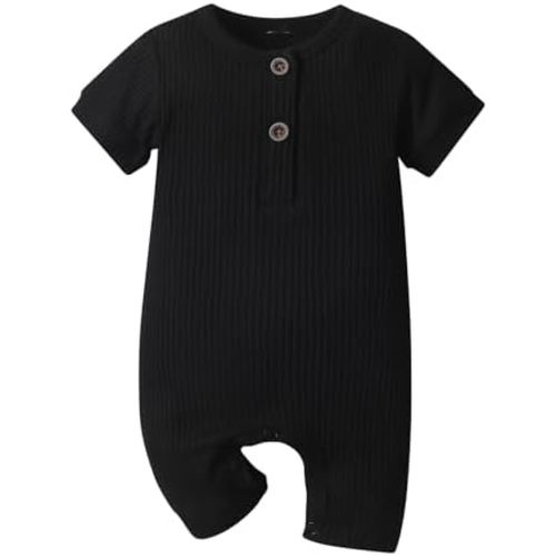 Eghunooy Baby Boy Girl Solid Color One Piece Romper Jumpsuit Outfits Clothes