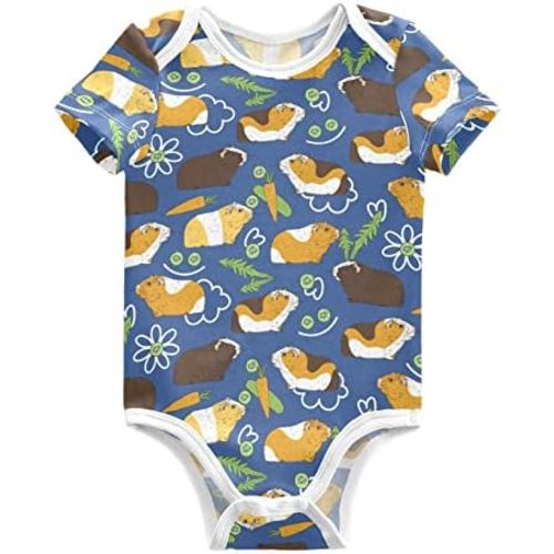 Ollabaky Unisex Baby Bodysuits Short-Sleeve Cotton Baby Clothes for Girls Boys 0-24 Months